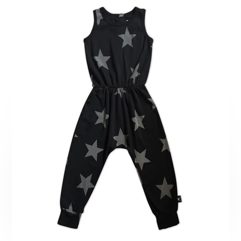 NUNUNU Little Girls Star Print Romper